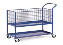 Carucioare pentru piking si ecommerce cu cos din plasa