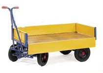 carucior cu obloane laterale cu deschidere platforma metalica 1200x800 incarcare maxima 1000 kg